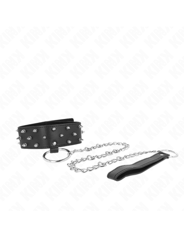 KINK - KARO PAVADŽIUKAS SU 65 CM SU SIDABRINĖMIS KNIEDĖMIS, MODELIS 5, REGULIUOJAMAS 36-43 CM X 5 CM
