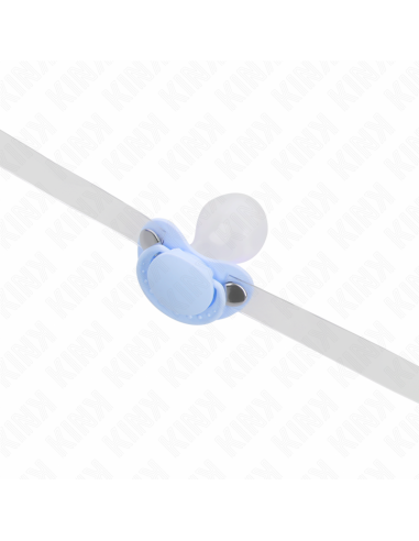 KINK - LIGHT BLUE PACIFIER SHAPED GAG 5.5 x 4 CM ADJUSTABLE 43-60 CM