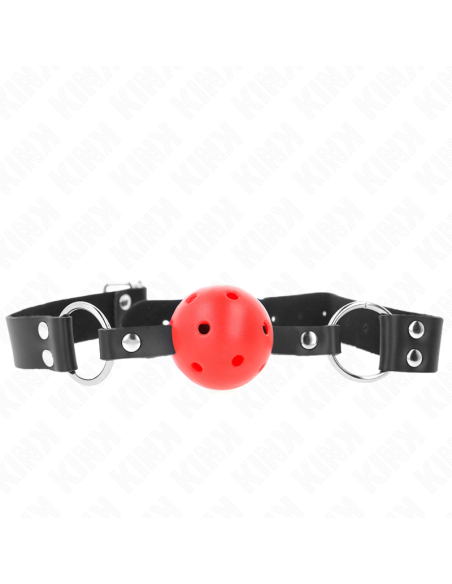 KINK - KVĖPUOJANTIS KAMUOLYS 4 CM KAMŠTELIS SU DVIGUBA KNIEDĖMIS RAUDONAS 62,5 x 2,5 CM REGULIUOJAMAS 42-58 CM
