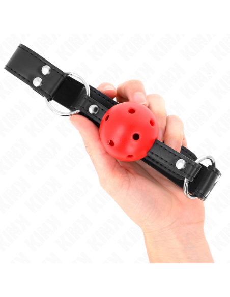 KINK - KVĖPUOJANTIS KAMUOLYS, 4 CM KAMŠTELIS SU DVIGUBA KNIEDĖMIS, ODINIS, 62,5 x 2,5 CM, REGULIUOJAMAS 42–58 CM
