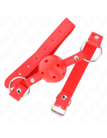 KINK - KVĖPUOJANTIS KAMUOLYS 4 CM KAMŠTELIS SU DVIGUBA KNIEDĖMIS, 1 MODELIS, RAUDONAS 62,5 x 2,5 CM, REGULIUOJAMAS 42-58 CM