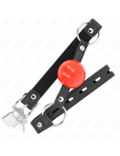 KINK - KAMUOLYS 4 CM KAMŠTELIS SU UŽRAKTU RAUDONU KAMUOLIUKU JUODAS DIRŽELIS 60 x 2 CM 2