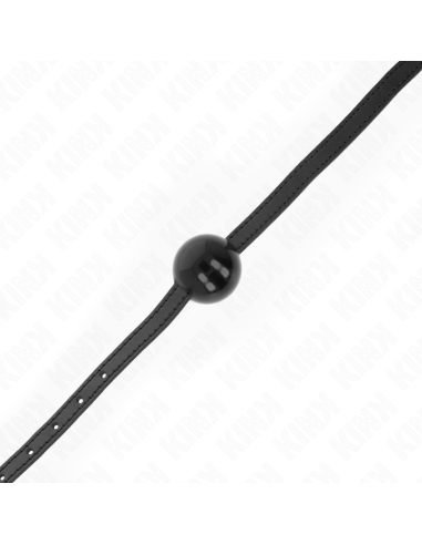 KINK - JUODAS VIENETINIS KIETASIS KAMUOLYS 4 CM KAMŠTELIS 65 x 1,5 CM