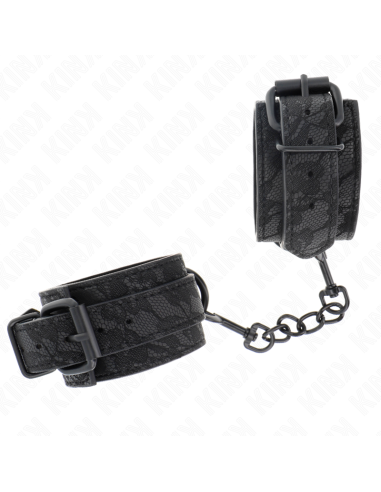 KINK - TAMSIOS NĖRINĖMIS DENGTOS RIŠO RANKOGALĖS, REGULIUOJAMOS JUODOS, 19-26 CM