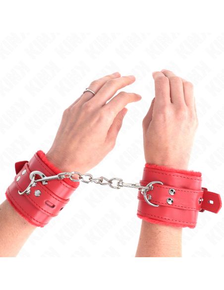 KINK - KAILIO PAMUŠALAS RIŠO ĮTVARAI SU KVADRATINIS PAVIRŠIAIS, RAUDONAS IR REGULIUOJAMAS RAUDONAS DIRŽAS 17-29 CM X 6 CM