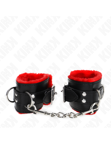 KINK - KAILIO PAMUŠALAS SU KVADRATINIS DYDIS RIŠO ĮTVARAIS RAUDONAS IR JUODAS REGULIUOJAMAS DIRŽAS 17-29 CM X 6 CM