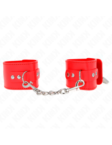 KINK - RIŠO ĮRAŠAI SU SPYNA, RAUDONI, REGULIUOJAMI 16–23 CM X 5,5 CM
