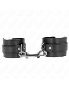 KINK - RIŠO ĮRAŠAI - VIENOS EILĖS KNIEDĖS IR DIDELE SAGTIMI, JUODOS, REGULIUOJAMOS, 17–28 CM X 5 CM 2
