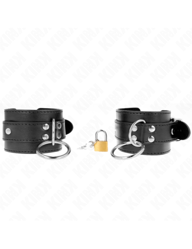 KINK - O-RING LOCKED WRIST RESTRAINTS BLACK ADJUSTABLE 20-28 CM X 5.5 CM