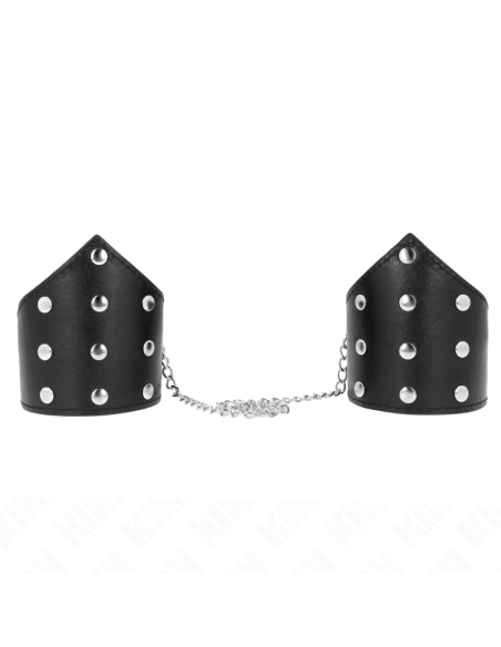 KINK - JUODOS DETALĖS STILIAUS APYRANKĖS SU GRANDINE, REGULIUOJAMOS 17–23 CM X 8,5 CM