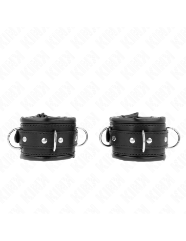KINK - HEAVY WRIST RESTRAINTS WITH BLACK FUR LINED ADJUSTABLE 20-30 CM X 6 CM