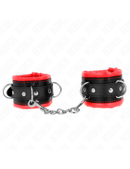 KINK - Tvirti riešo įtvarai su raudonu kailio pamušalu, reguliuojami 20-30 CM x 6 CM