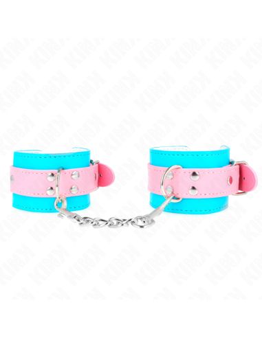 KINK - CUTE WRIST RESTRAINTS BLUE - PINK ADJUSTABLE 16-28 CM X 5 CM