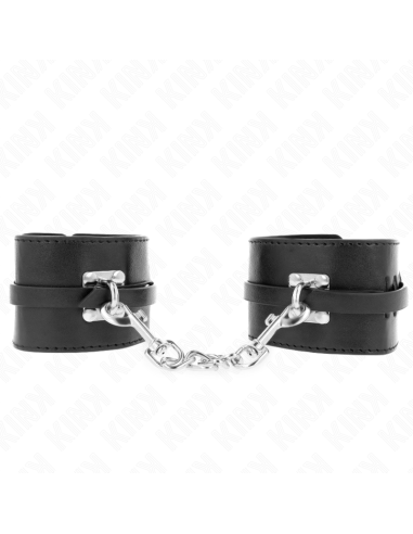 KINK - DELUXE LOCKING WRIST RESTRAINTS BLACK ADJUSTABLE 14.5-21 CM X 6 CM