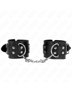 KINK - Dvigubos sagties riešo apsaugos, juodos, reguliuojamos, 19–26 cm 2