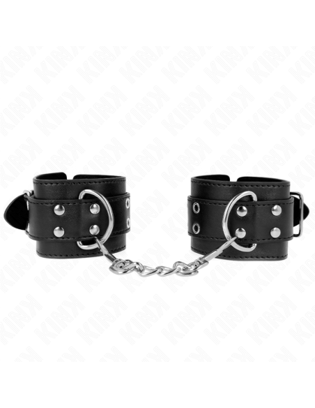 KINK - Dvigubos sagties riešo apsaugos, juodos, reguliuojamos, 19–26 cm