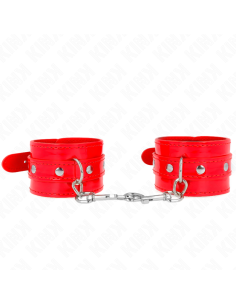 KINK - SHINY HAND CUFFS RED ADJUSTABLE 23-33 CM 2