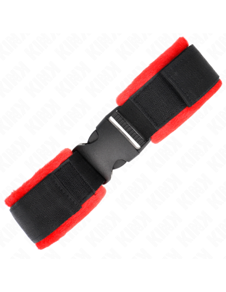KINK - NYLON BIND HOOKandLOOP WRIST RESTRAINTS BLACK MODEL 1 AJDUSTABLE 25-35 CM X 6 CM