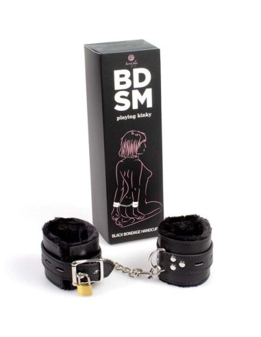 SECRETPLAY - BLACK BONDAGE HANDCUFFS BDSM COLLECTION