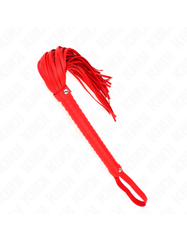 KINK - PLATAŽAS SU RAUDONA TEKSTŪRUOTA RANKENA 48,5 CM