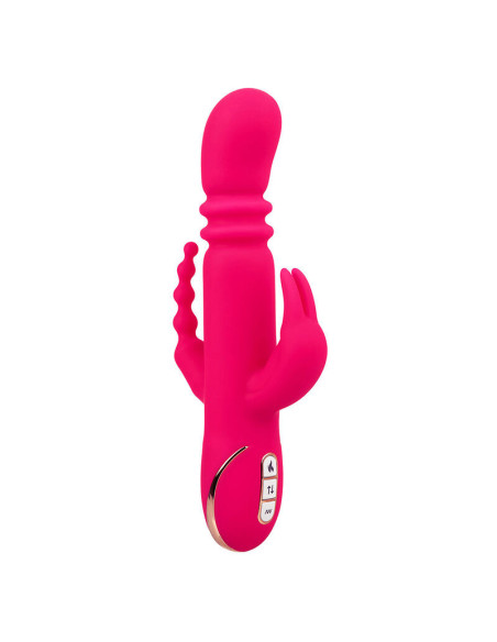 CALEXOTICS - JACK FANTASY TRIGUBAS ŠILDOMAS VIBRATORIUS TRIUŠIO ROŽINIS