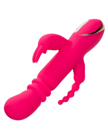 CALEXOTICS - JACK FANTASY TRIGUBAS ŠILDOMAS VIBRATORIUS TRIUŠIO ROŽINIS