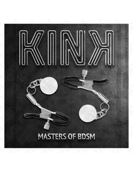 KINK - GLASS BEAD NIPPLE CLAMPS SILVER 6 CM