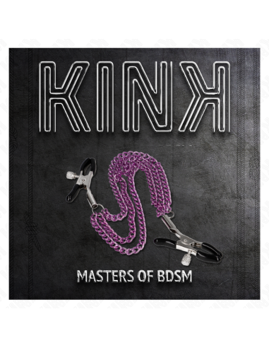 KINK - SPENELIŲ SPAUSTUKAI SU 3 GRANDINĖMIS VIOLETINIAI 20-23-28 CM