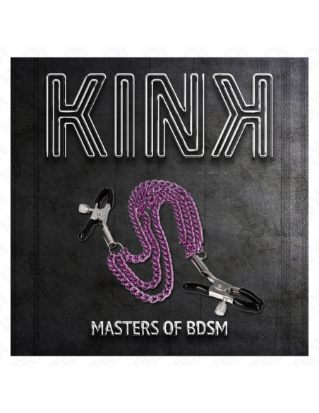 KINK - SPENELIŲ SPAUSTUKAI SU 3 GRANDINĖMIS VIOLETINIAI 20-23-28 CM