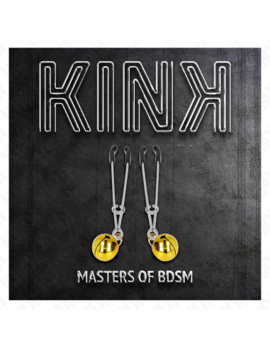 KINK - THIN BELL NIPPLE CLAMPS GOLD 7 CM