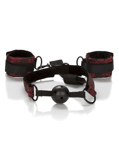 CALEXOTICS - SCANDAL BREATHABLE BALL GAG WITH HANDCUFFS