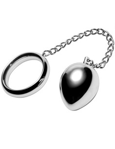 METAL HARD - varpos žiedas 45 mm grandinėle su metaliniu rutuliuku