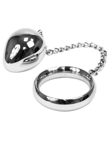 METAL HARD - COCK RING 50MM CHAIN WITH METAL BALL