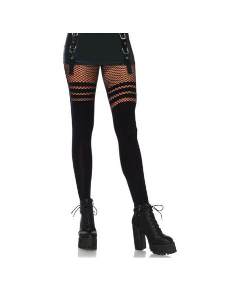 LEG AVENUE - PANTYHOUSE WIT FISNHET STRIPES