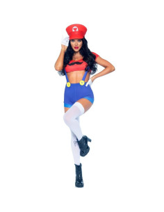 KOJŲ ALĖJA - SEKSUALUS MARIO BROS KOSTIUMAS RAUDONAS-MĖLYNAS M 2