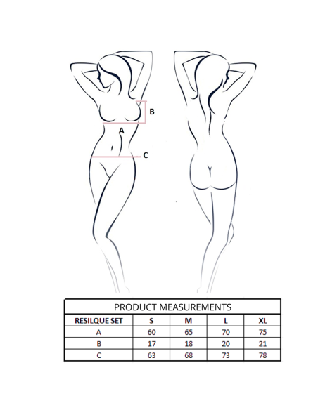 PASSION - RESILQUE BRA THONG SET TOMATO RED L-XL