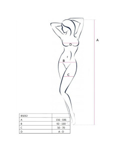 PASSION - WOMAN BS032 RED BODYSTOCKING ONE SIZE 2