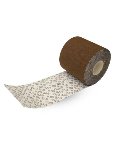BYE-BRA - BODY TAPE 5 M X 6.5 CM 3 PAIRS OF NIPPLE COVERS BROWN