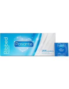PASANTE - RIBBED PASSION CONDOMS BOX 144 UNITS 2