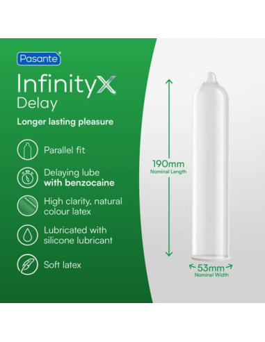 PASANTE - DELAY INFINITY CONDOMS BOX 144 UNITS