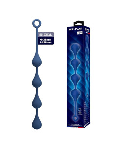 MR PLAY - BLUE SILICONE ANAL BEADS SIZE L 42.6 CM