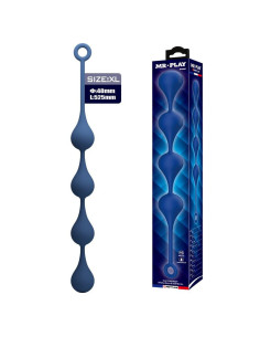MR PLAY - BLUE SILICONE ANAL BEADS SIZE XL 52.5 CM