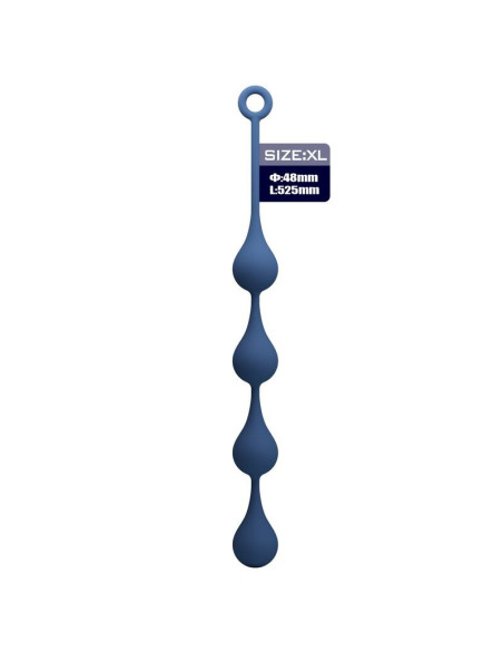 MR PLAY - BLUE SILICONE ANAL BEADS SIZE XL 52.5 CM