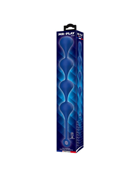 MR PLAY - BLUE SILICONE ANAL BEADS SIZE XL 52.5 CM