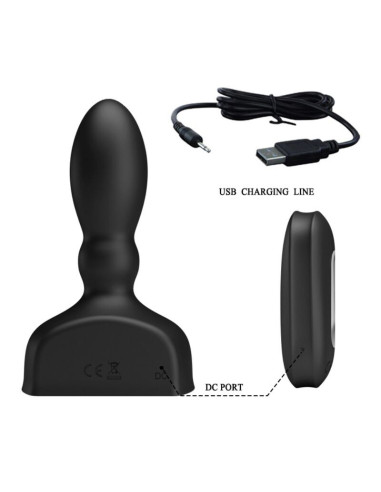 MR PLAY - JUODAS PRIPUČIAMAS ANALINIS KAIŠTIS SU NUOTOLINIO VALDYMO VALDYMU
