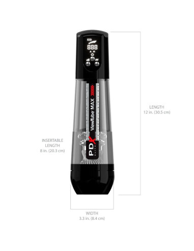 PDX ELITE - VIEWTUBE MAX VIEW AUTOMATIC MASTURNADOR WITH TRANSPARENT SUCTION