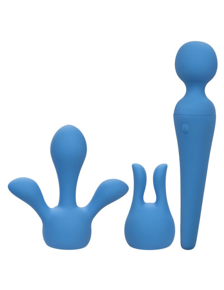 CALEXOTICS - COUTURE KIT VIBRATOR WAND 10 VIBRATIONS BLUE