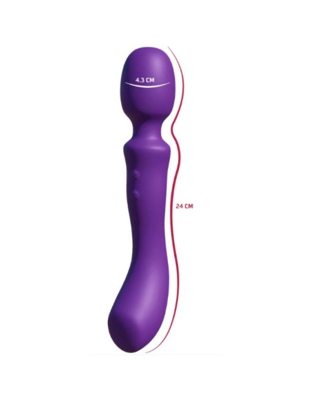 SHE.E.O - DOUBLE-ENDED VIBRATING MASSAGER WAND PURPLE