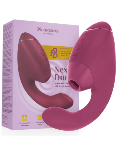 WOMANIZER - DUO NEXT DUAL CLITORAL irG-SPOTINIS STIMULIATORIUS DUSKY PINK