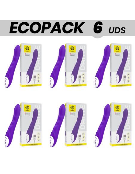 ECOPACK 6 VIENETŲ - GALATEA DANTE ALYVINĖS SPALVOS VIBRATORIUS, SUDERINAMAS SU WATCHME BELAIDE TECHNOLOGIJA